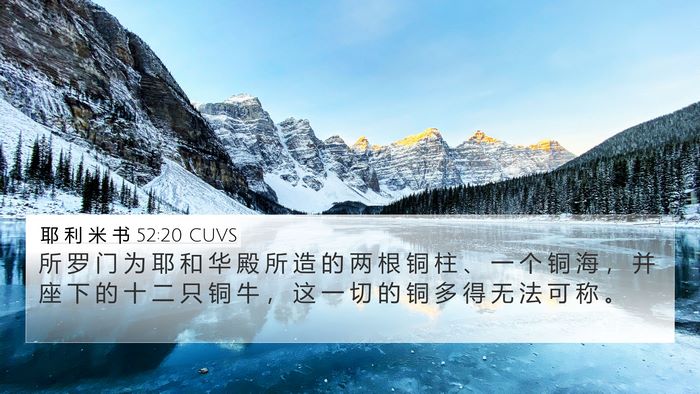 耶 利 米 书 52:20 CUVS Bible Verse Image