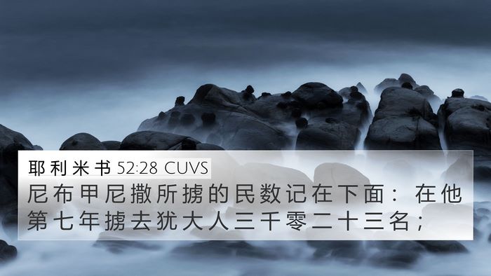 耶 利 米 书 52:28 CUVS Bible Verse Image