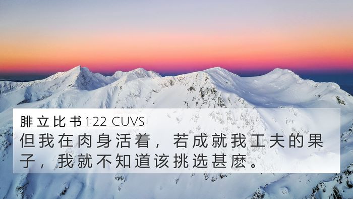 腓 立 比 书 1:22 CUVS Bible Verse Image