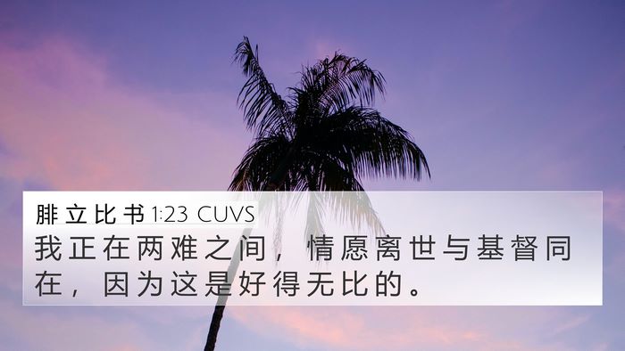 腓 立 比 书 1:23 CUVS Bible Verse Image