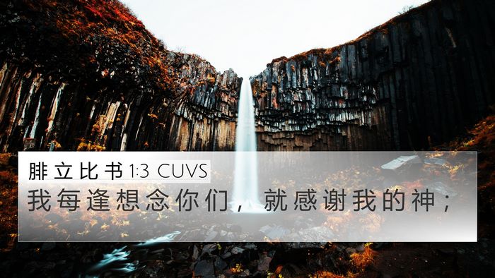 腓 立 比 书 1:3 CUVS Bible Verse Image