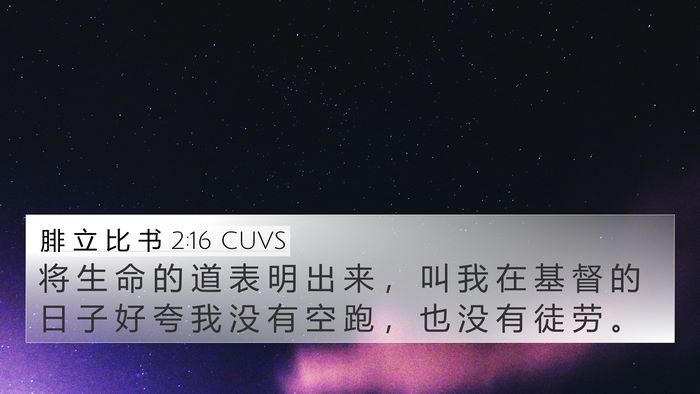 腓 立 比 书 2:16 CUVS Bible Verse Image