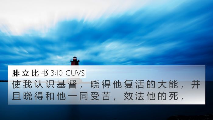 腓 立 比 书 3:10 CUVS Bible Verse Image