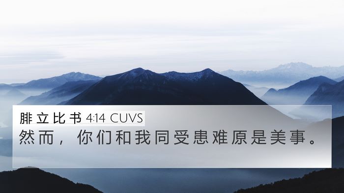 腓 立 比 书 4:14 CUVS Bible Verse Image