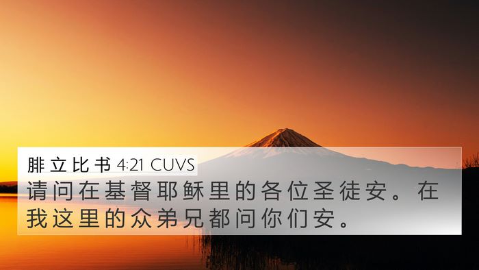 腓 立 比 书 4:21 CUVS Bible Verse Image