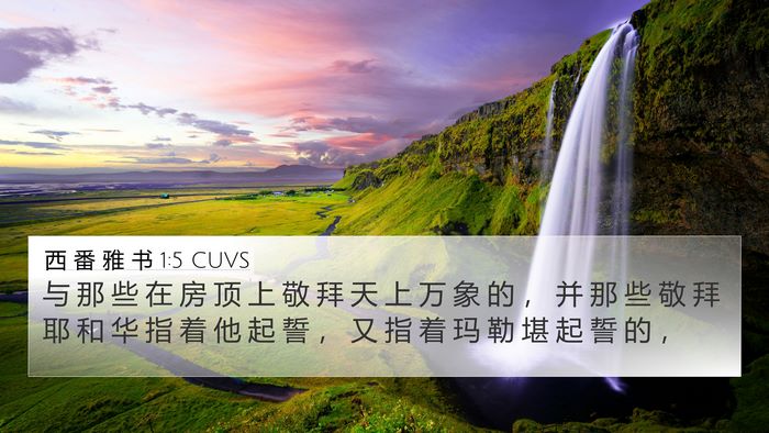 西 番 雅 书 1:5 CUVS Bible Verse Image