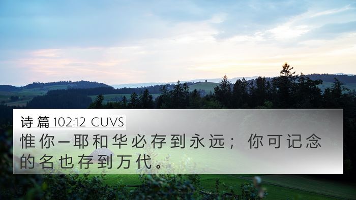 诗 篇 102:12 CUVS Bible Verse Image
