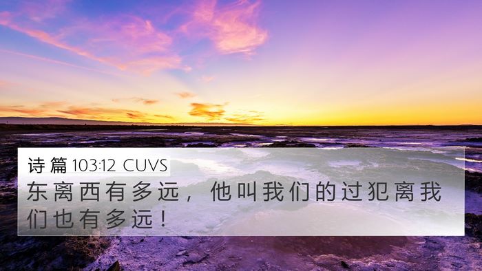 诗 篇 103:12 CUVS Bible Verse Image