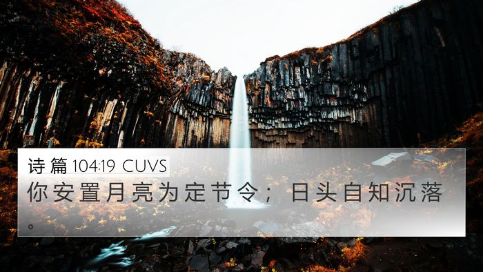 诗 篇 104:19 CUVS Bible Verse Image