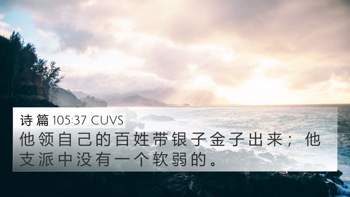 诗 篇 105:37 CUVS Bible Verse Image