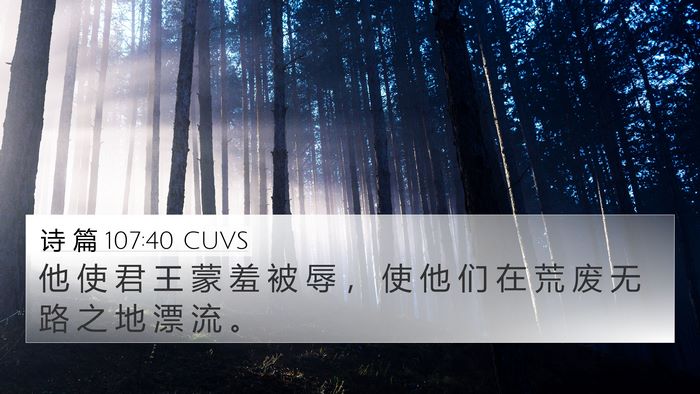 诗 篇 107:40 CUVS Bible Verse Image