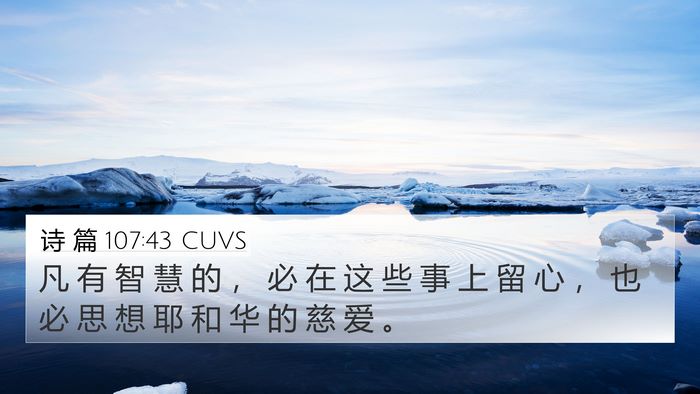 诗 篇 107:43 CUVS Bible Verse Image