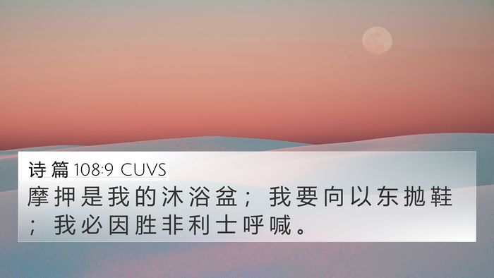 诗 篇 108:9 CUVS Bible Verse Image