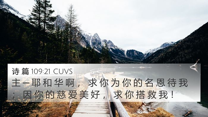诗 篇 109:21 CUVS Bible Verse Image