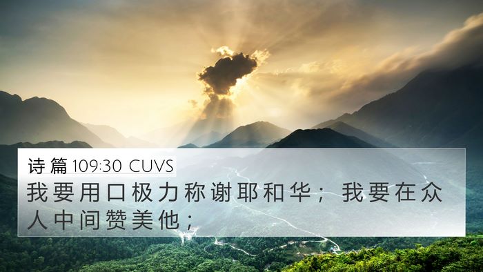 诗 篇 109:30 CUVS Bible Verse Image