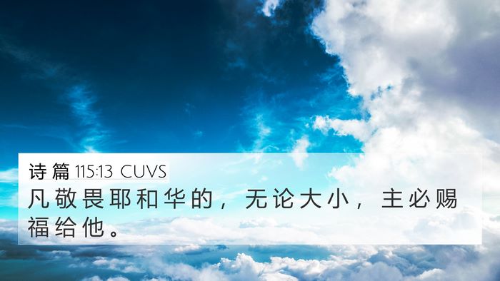诗 篇 115:13 CUVS Bible Verse Image