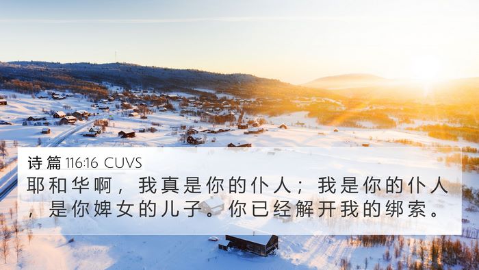 诗 篇 116:16 CUVS Bible Verse Image