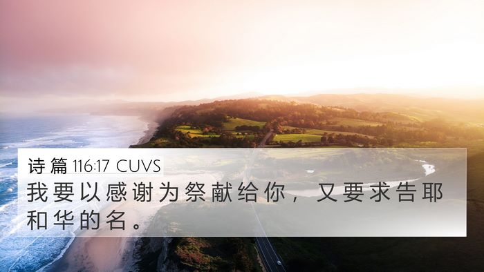 诗 篇 116:17 CUVS Bible Verse Image