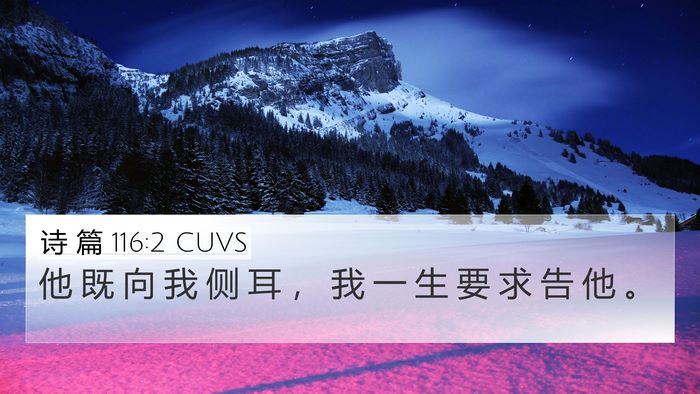 诗 篇 116:2 CUVS Bible Verse Image
