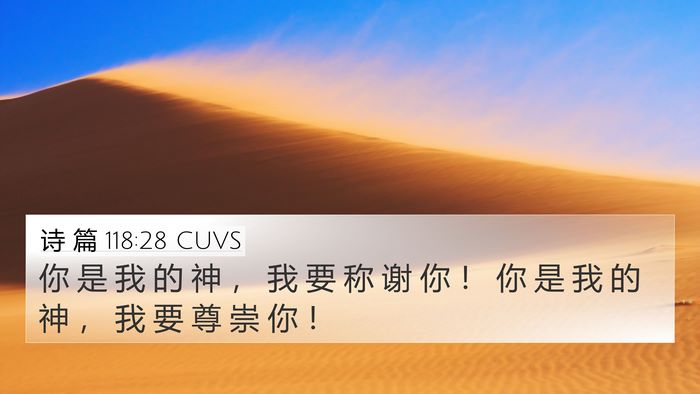 诗 篇 118:28 CUVS Bible Verse Image
