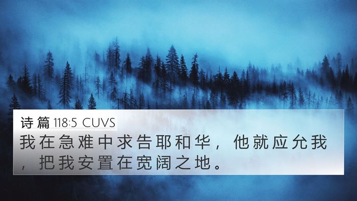 诗 篇 118:5 CUVS Bible Verse Image
