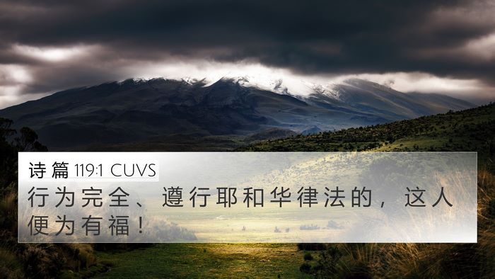 诗 篇 119:1 CUVS Bible Verse Image