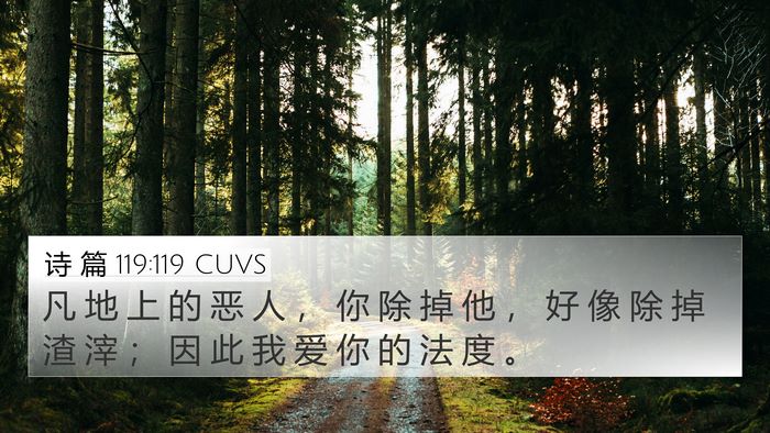 诗 篇 119:119 CUVS Bible Verse Image