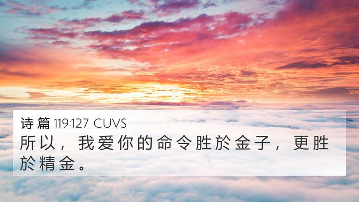 诗 篇 119:127 CUVS Bible Verse Image