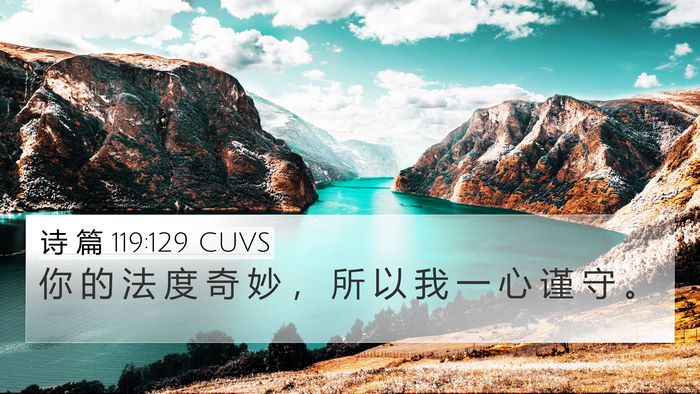 诗 篇 119:129 CUVS Bible Verse Image