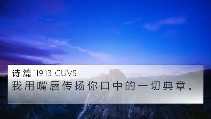 诗 篇 119:13 CUVS Bible Verse Image