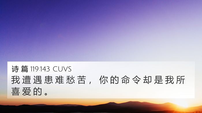 诗 篇 119:143 CUVS Bible Verse Image