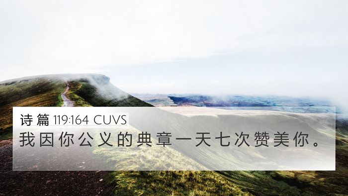 诗 篇 119:164 CUVS Bible Verse Image
