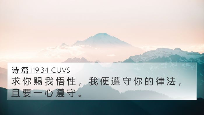 诗 篇 119:34 CUVS Bible Verse Image