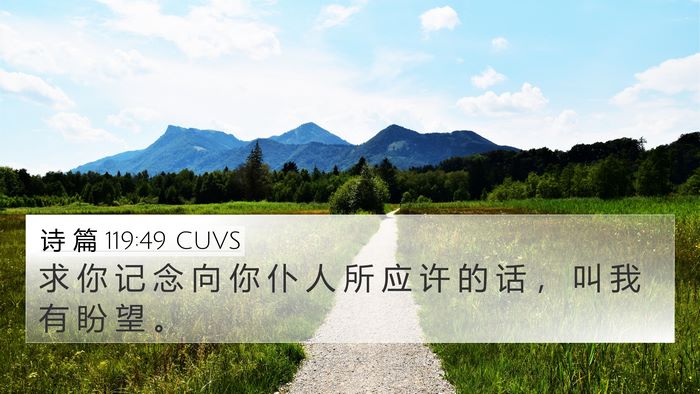 诗 篇 119:49 CUVS Bible Verse Image