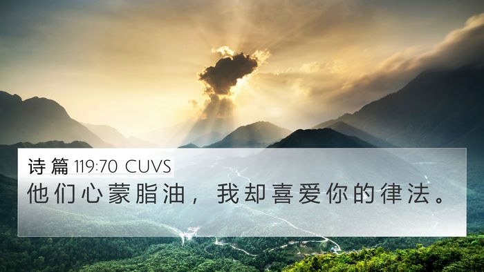 诗 篇 119:70 CUVS Bible Verse Image