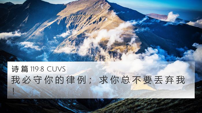 诗 篇 119:8 CUVS Bible Verse Image