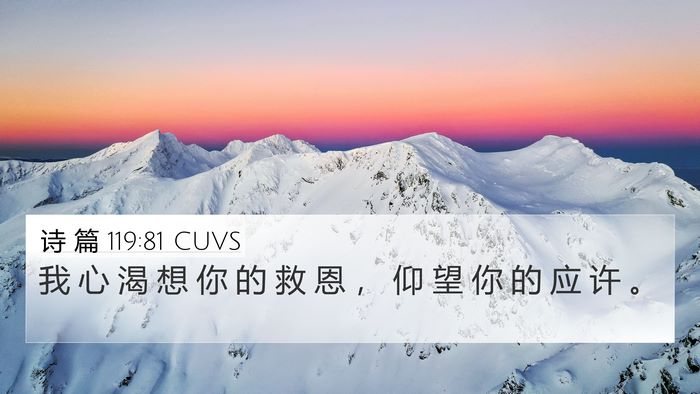 诗 篇 119:81 CUVS Bible Verse Image