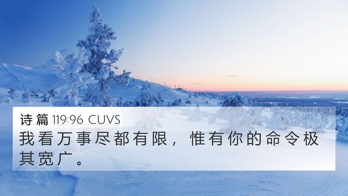 诗 篇 119:96 CUVS Bible Verse Image