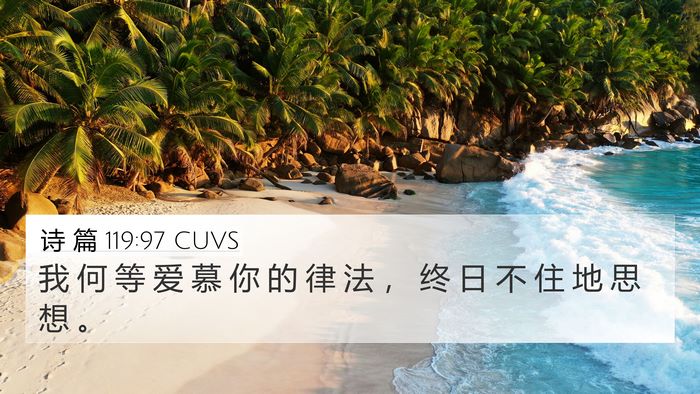 诗 篇 119:97 CUVS Bible Verse Image