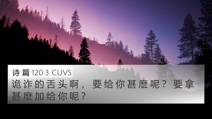 诗 篇 120:3 CUVS Bible Verse Image