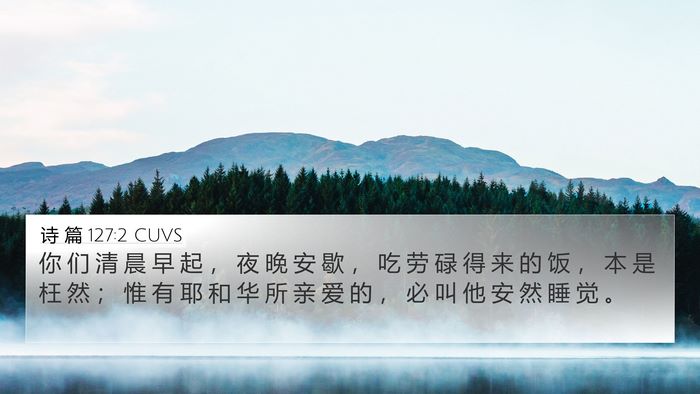 诗 篇 127:2 CUVS Bible Verse Image