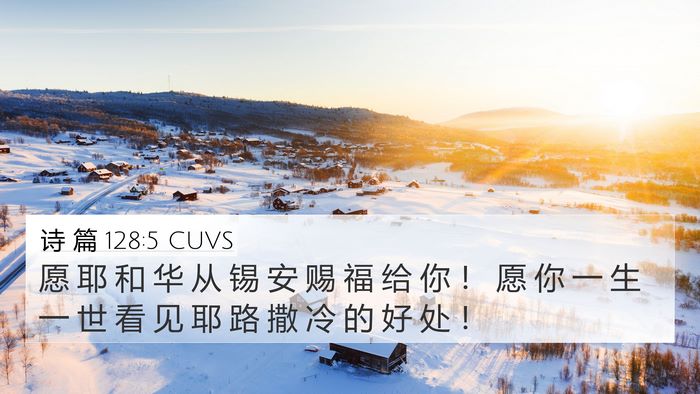 诗 篇 128:5 CUVS Bible Verse Image