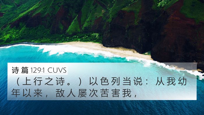 诗 篇 129:1 CUVS Bible Verse Image