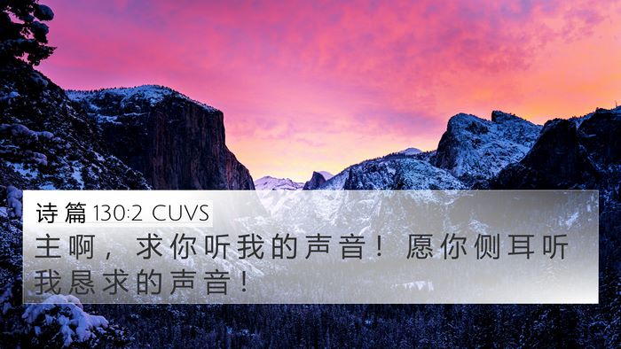 诗 篇 130:2 CUVS Bible Verse Image