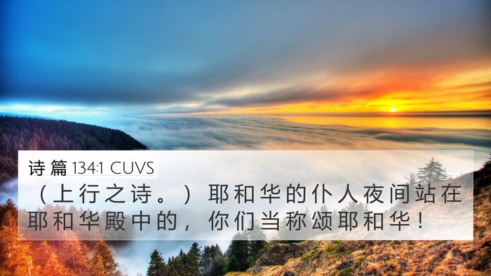 诗 篇 134:1 CUVS Bible Verse Image