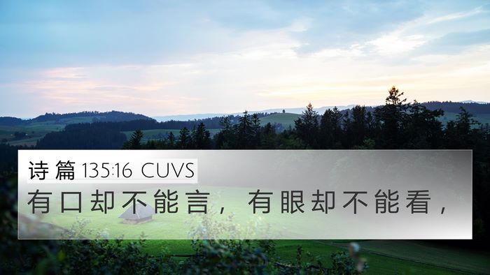诗 篇 135:16 CUVS Bible Verse Image