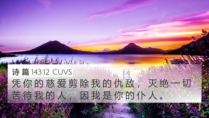 诗 篇 143:12 CUVS Bible Verse Image