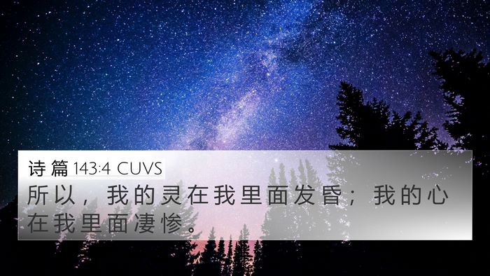 诗 篇 143:4 CUVS Bible Verse Image