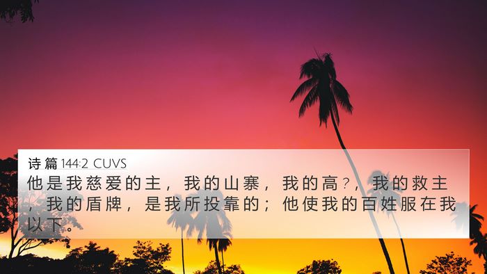 诗 篇 144:2 CUVS Bible Verse Image