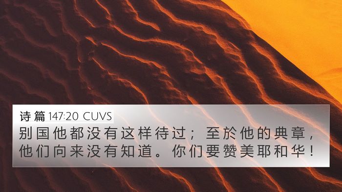 诗 篇 147:20 CUVS Bible Verse Image